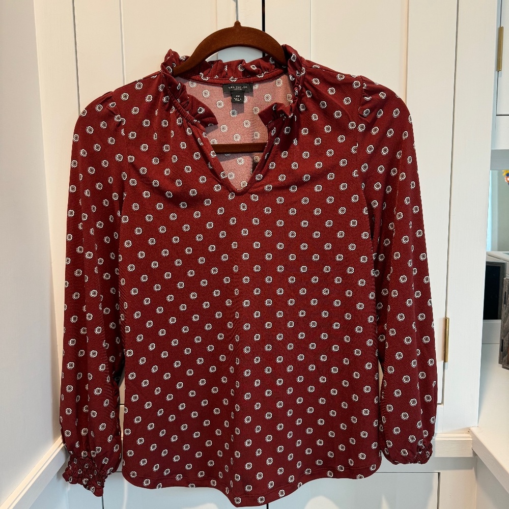 Ann Taylor Factory Blouse, Size XSP, Worn once!